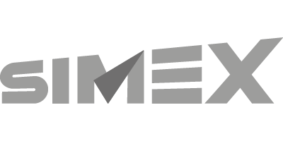 Simex logga grå mörkgrå 400x200