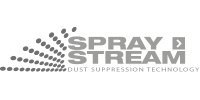 Spraystream logga grå mörkgrå 400x200
