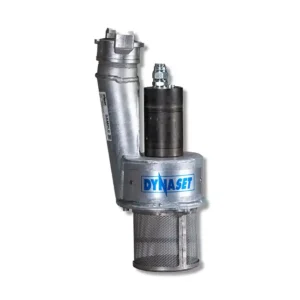 Dynaset HSP900 hydraulisk dränkbar pump som pumpar 900 liter vatten per minut.