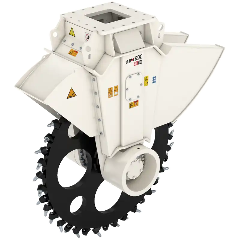 Produktbild på RWE100 hjulsåg. RWE-serien tillverkad av Simex och som säljs av AMAS Svenska AB i Sverige.