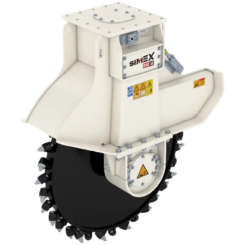 Produktbild på RWE60, 80 och 90 hjulsåg. RWE-serien tillverkad av Simex och som säljs av AMAS Svenska AB i Sverige.