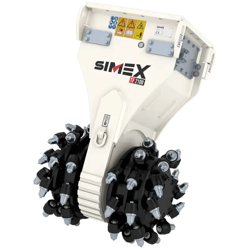 Produktbild på TF-serien rotationsfräs. TF-serien tillverkad av Simex och som säljs av AMAS Svenska AB i Sverige.