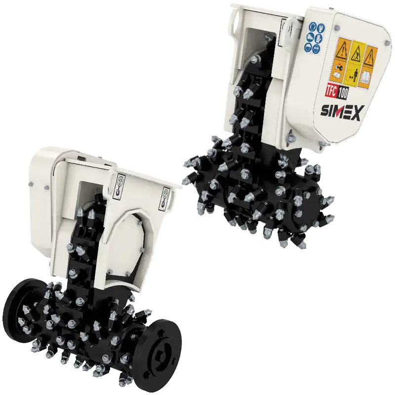 Produktbild på TFC100 rotationsfräs. TFC-serien tillverkad av Simex och som säljs av AMAS Svenska AB i Sverige.