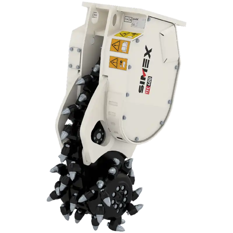 Produktbild på TFC400 rotationsfräs. TFC-serien tillverkad av Simex och som säljs av AMAS Svenska AB i Sverige.