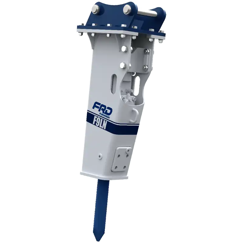 Produktbild på hydraulhammare F9. F-serien tillverkad av Furukawa och som säljs av AMAS Svenska AB i Sverige.