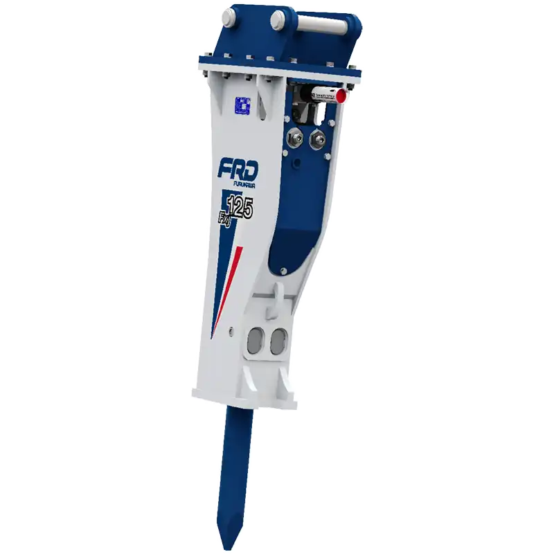 Produktbild på hydraulhammare FXJ125. FXJ-serien tillverkad av Furukawa och som säljs av AMAS Svenska AB i Sverige.