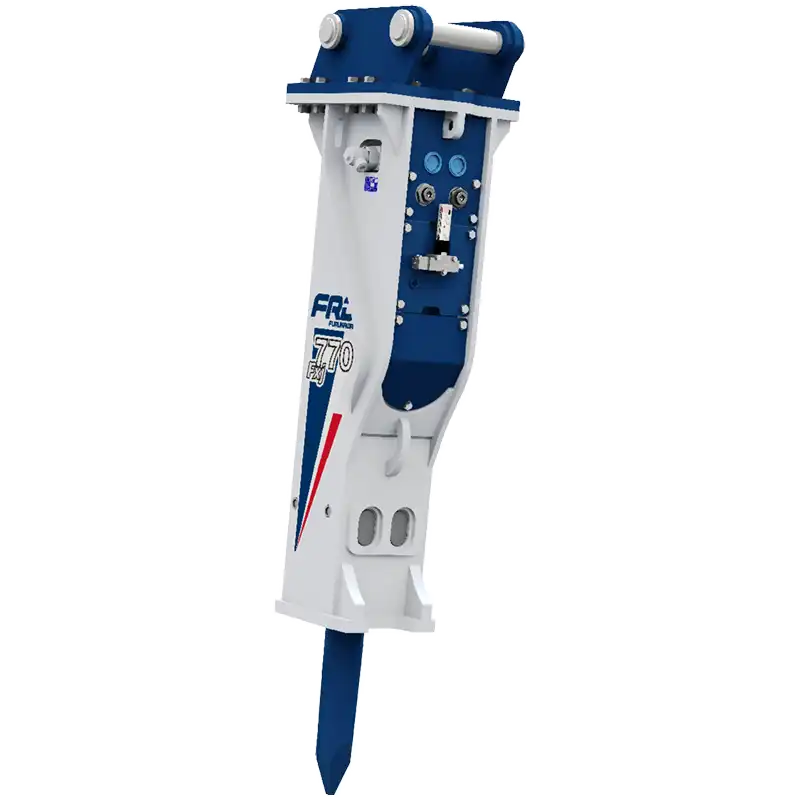 Produktbild på hydraulhammare FXJ770. FXJ-serien tillverkad av Furukawa och som säljs av AMAS Svenska AB i Sverige.