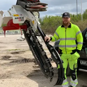 JC Gräv och Lyft AB med Simex kedjegrävare